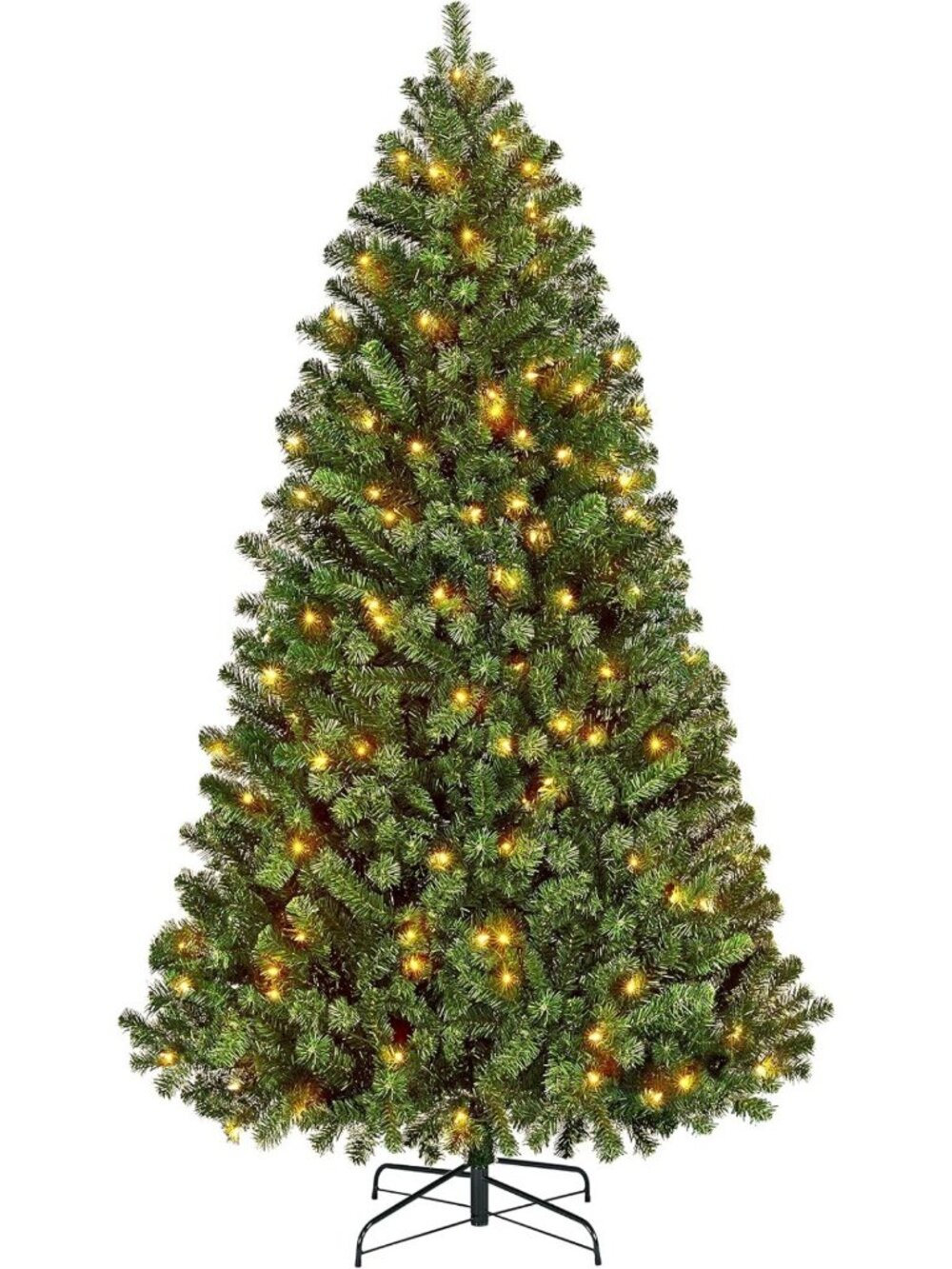 6ft Pre-lit Christmas Tree with 300 Warm White Lights - Festive Holiday Decor